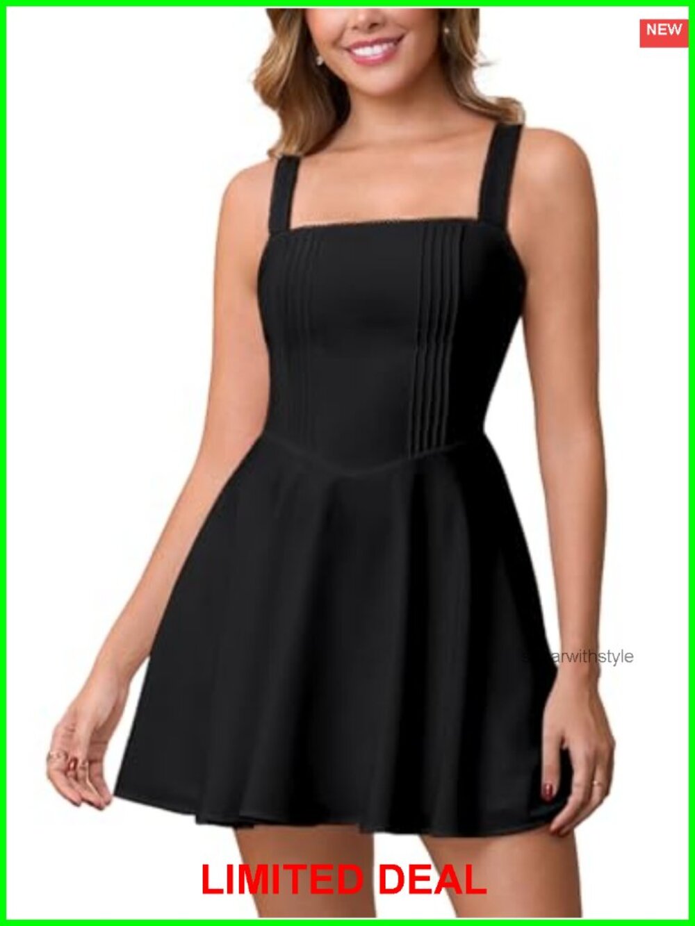 Corset A Line Mini Dress Square Neck Sleeveless Backless Cocktail Party
